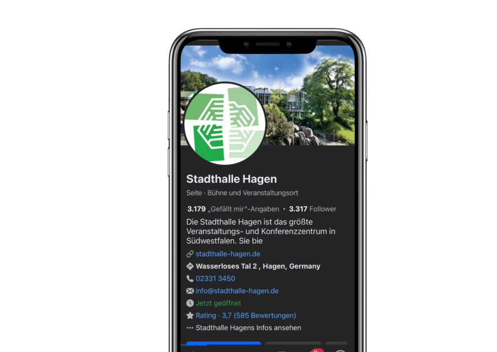 Social-Media-Strategie Auftritt Kongress- und Eventpark Stadthalle Hagen GmbH